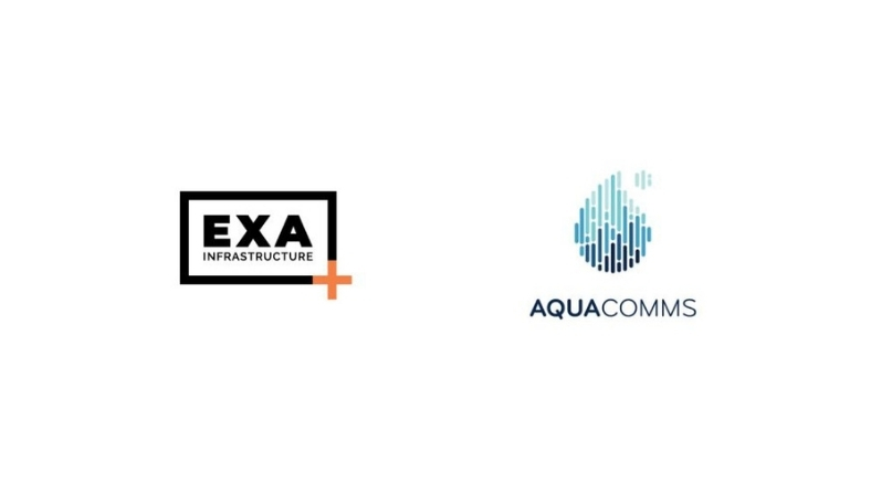 EXA Infrastructure and Aqua Comms logos shown together following acquisition